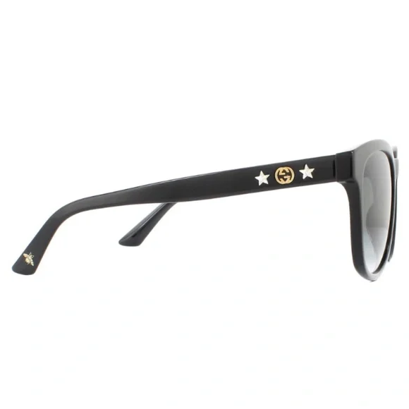 Gucci Women Polished Black Gray Gradient Sunglasses GG0232SK 001